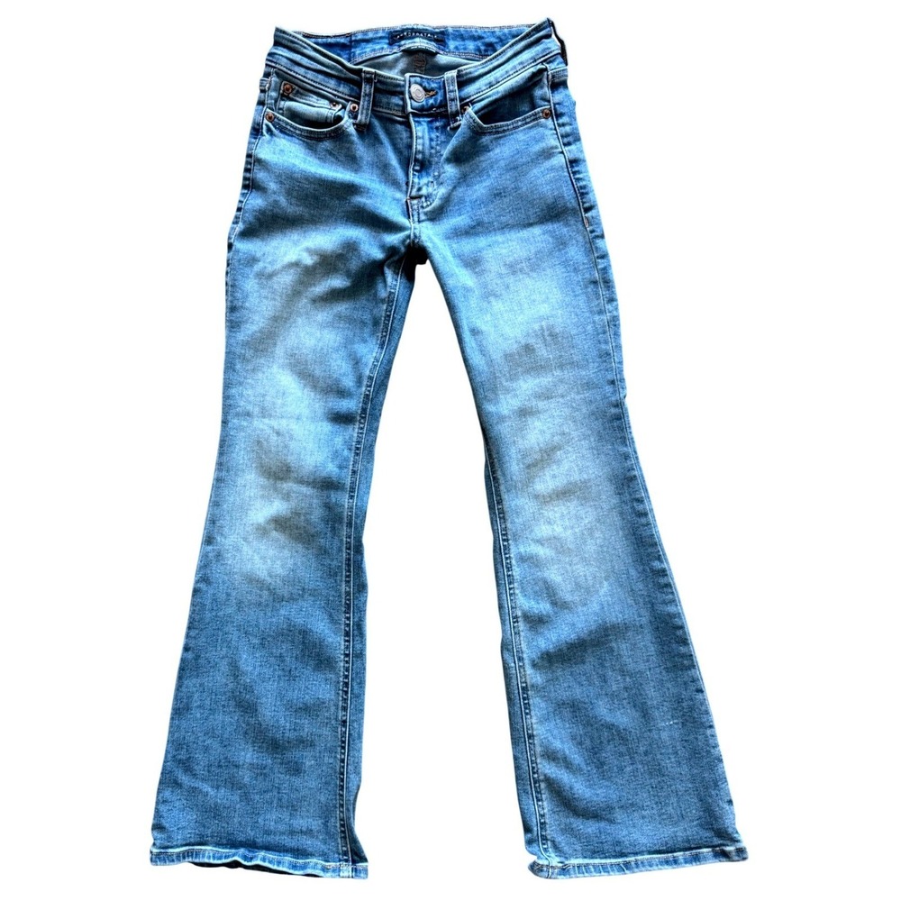 Aeropostale Low Rise Flare Jeans Denim Y2K Size 000 Short